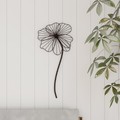 Hastings Home Wall Décor  Metal Wire Stemmed Flower Sculpture Hanging Accent Art for Living Room, Bedroom, Brown 486682CZH